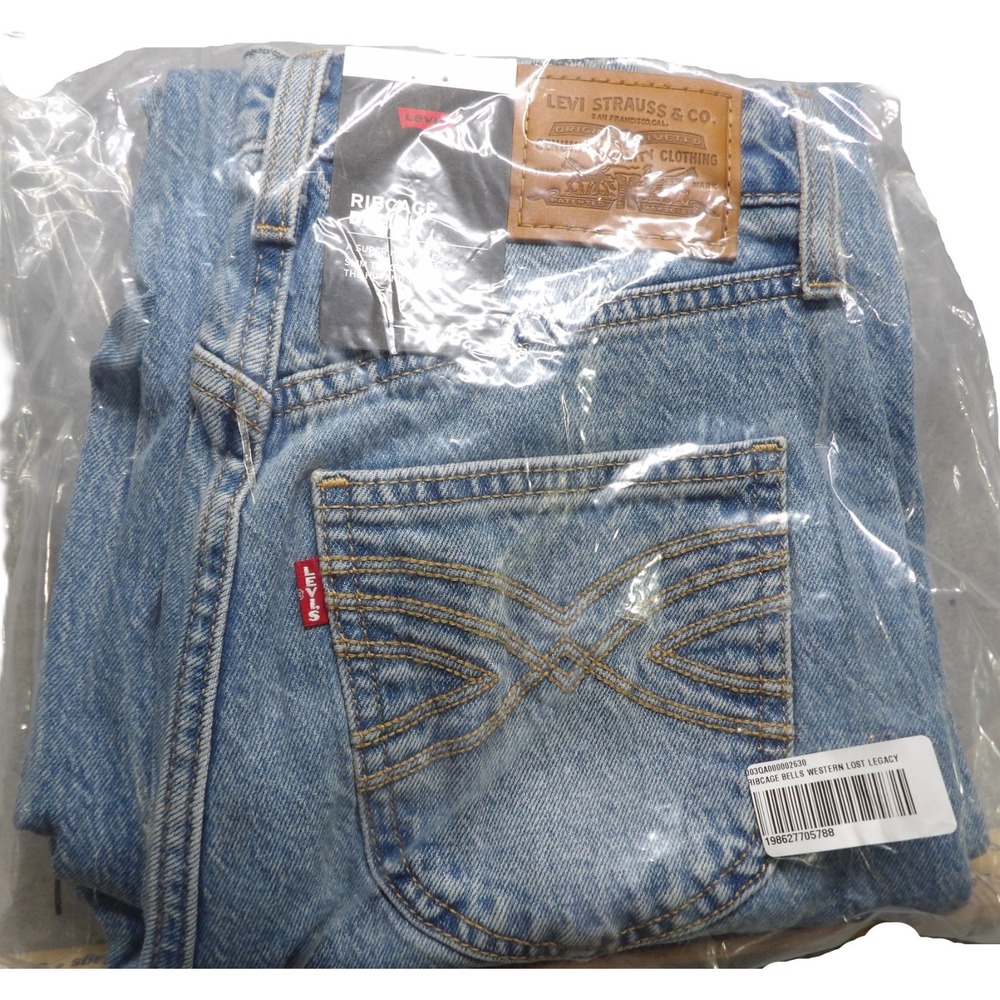 NWT Levi's Premium Ribcage Bell Jeans Women 26x30 Western Lost Legacy Super High